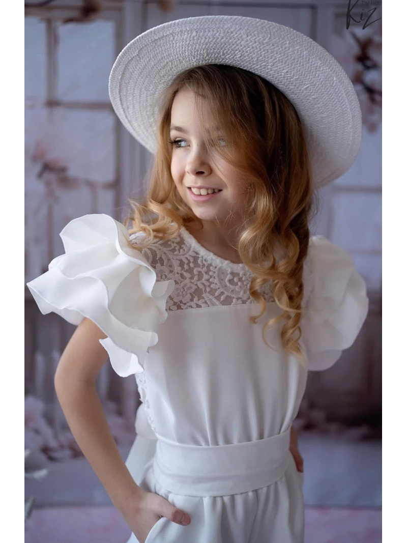 Dievčenský elegantný overal KIZ 2 farby