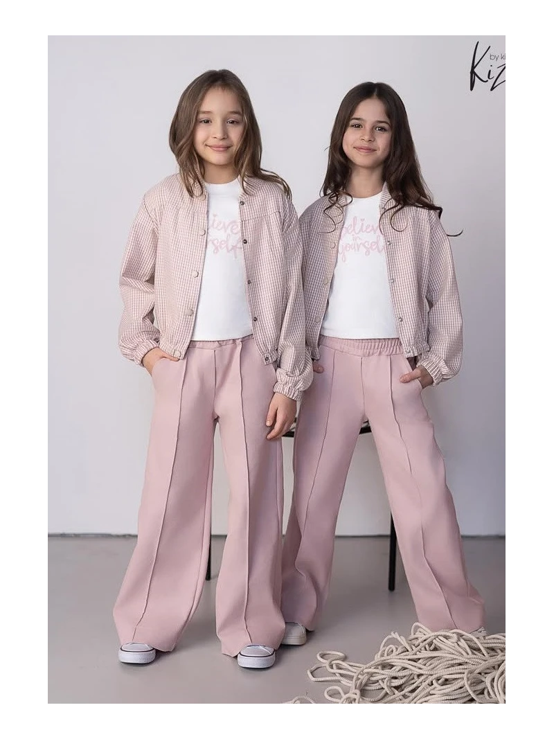 Dievčenské nohavice rovného strihu KIZ