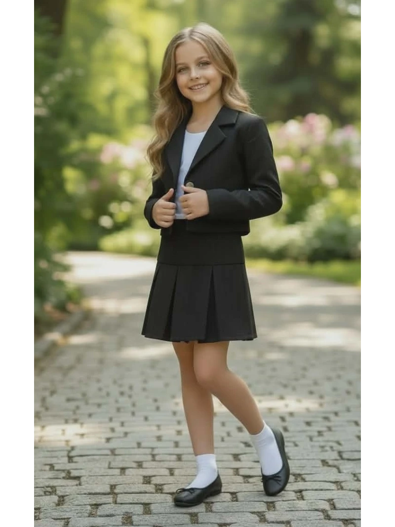 Dievčenský komplet sako a sukňokraťasy