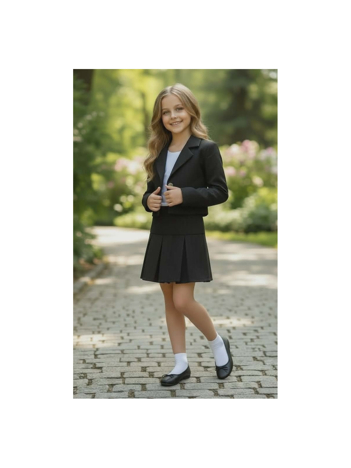 Dievčenský komplet sako a sukňokraťasy