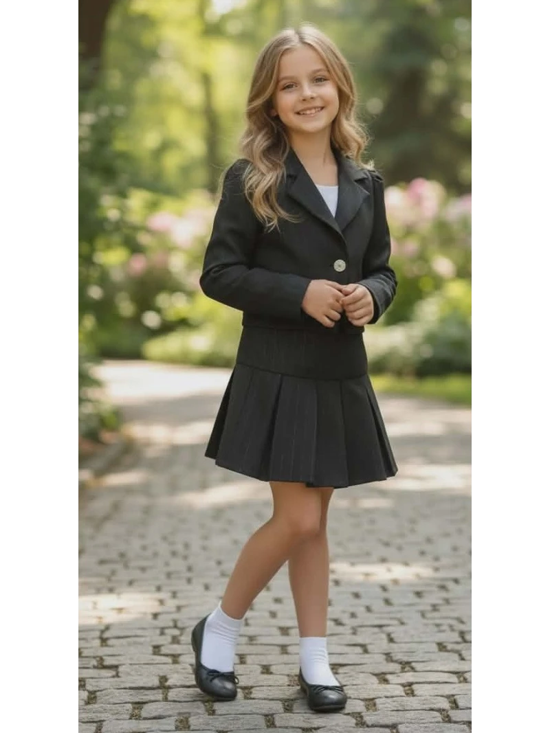 Dievčenský komplet sako a sukňokraťasy