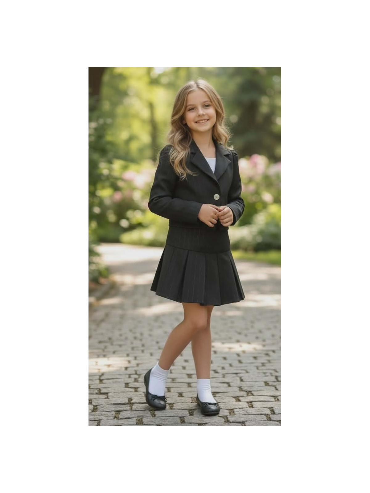 Dievčenský komplet sako a sukňokraťasy