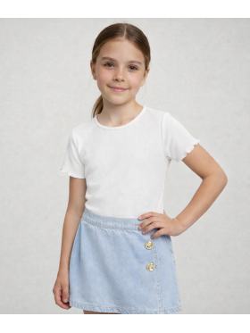 Dievčenské rifľové sukňokraťasy