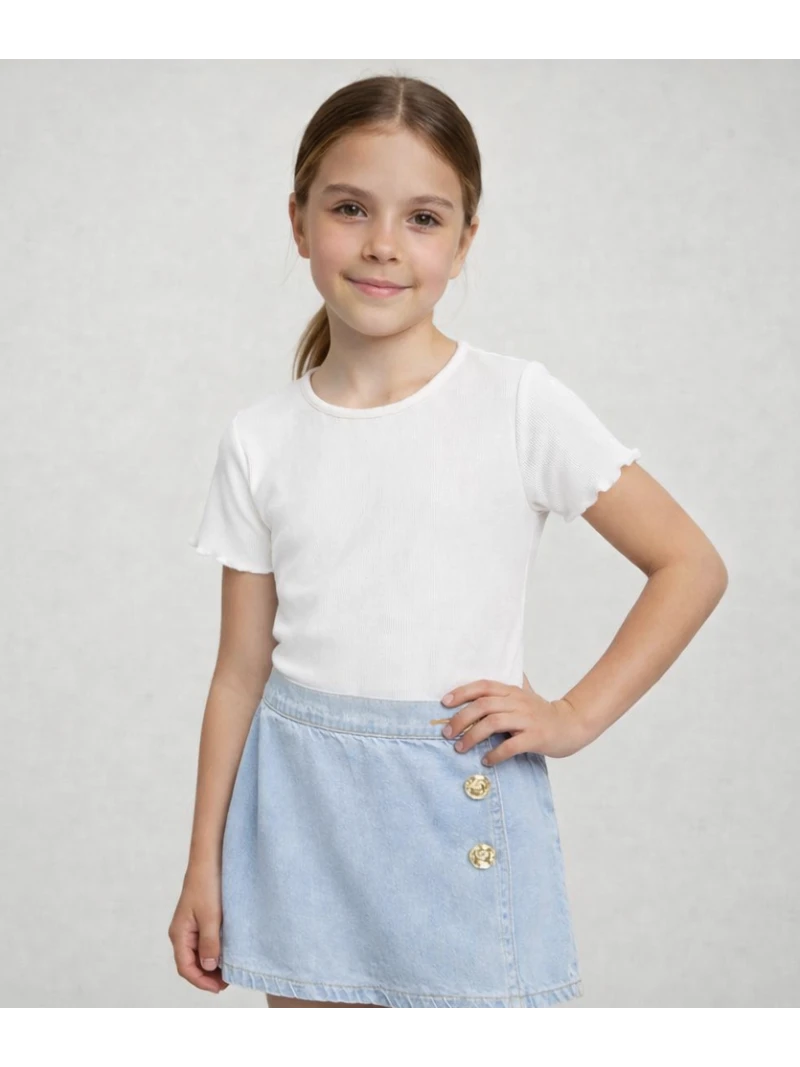 Dievčenské rifľové sukňokraťasy