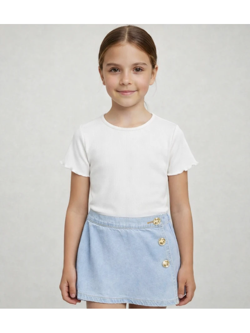 Dievčenské rifľové sukňokraťasy