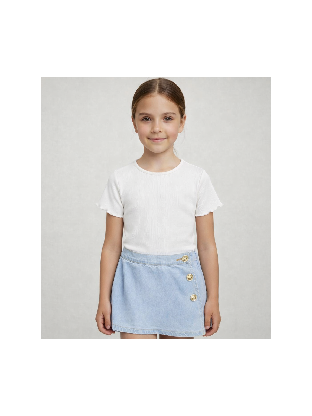 Dievčenské rifľové sukňokraťasy