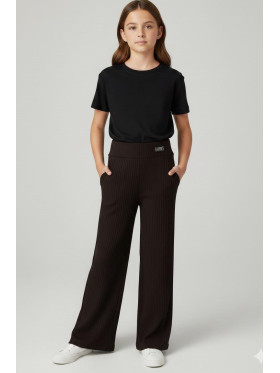 Dievčenské rebrované zvonové legíny 2 farby