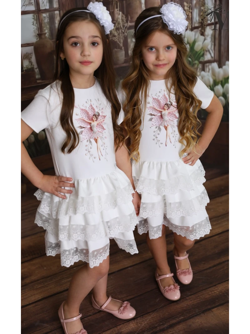 Dievčenské šaty so zirkónmi Malami