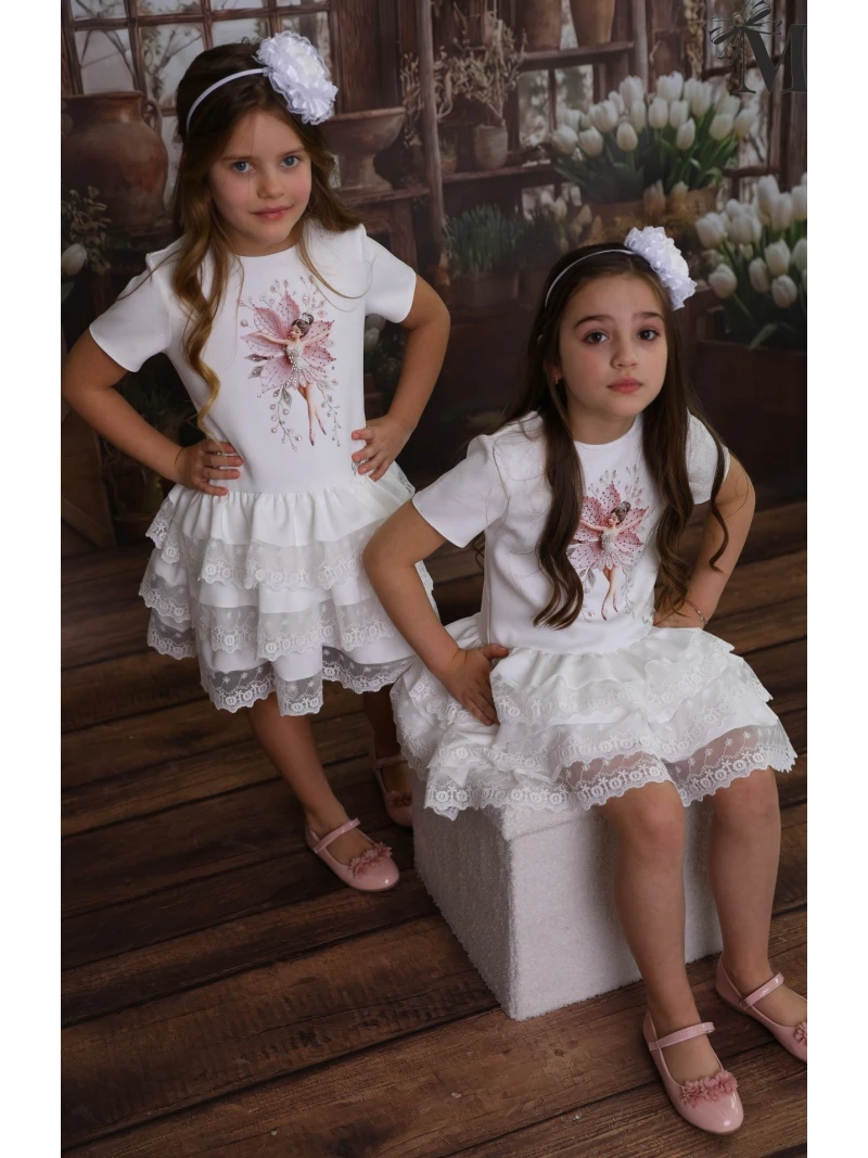 Dievčenské šaty so zirkónmi Malami