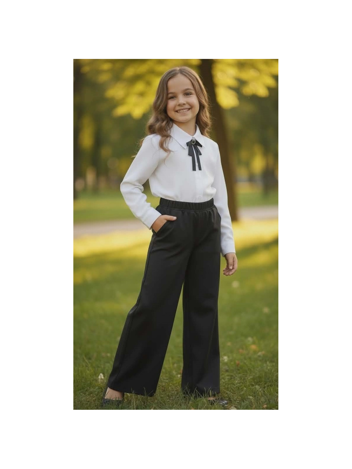 Dievčenské elegantné nohavice