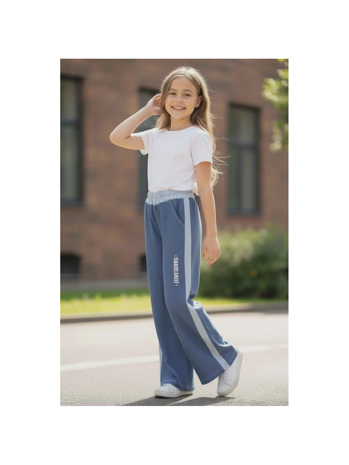 Dievčenské nohavice rifľového vzhľadu