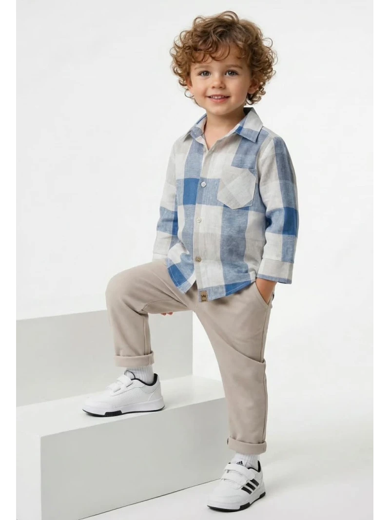 Chlapčenská kockovaná košeľa Mimi