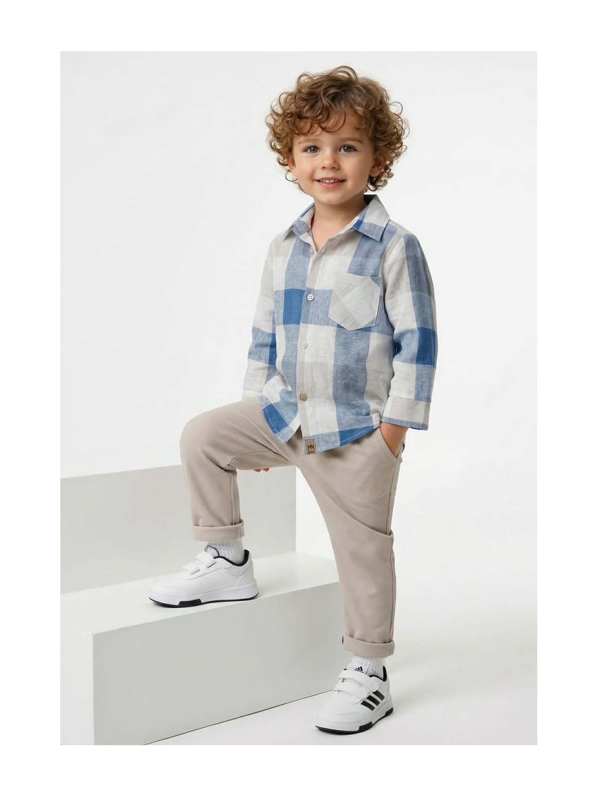 Chlapčenská kockovaná košeľa Mimi