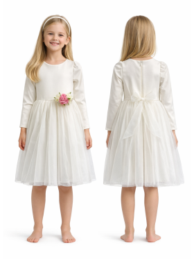 Spoločenské šaty s tylovou sukničkou a kvetmi