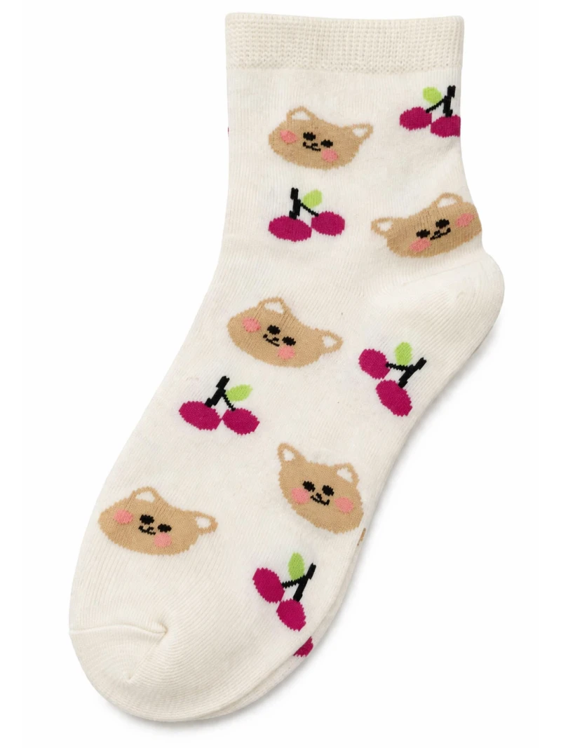 Dievčenské ponožky s čerešňami