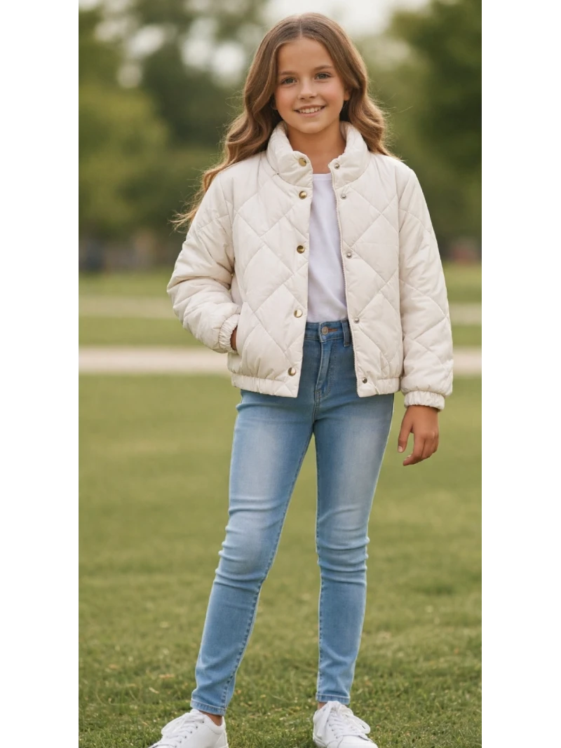 Dievčenská jarná bunda prešívaná 4 farby