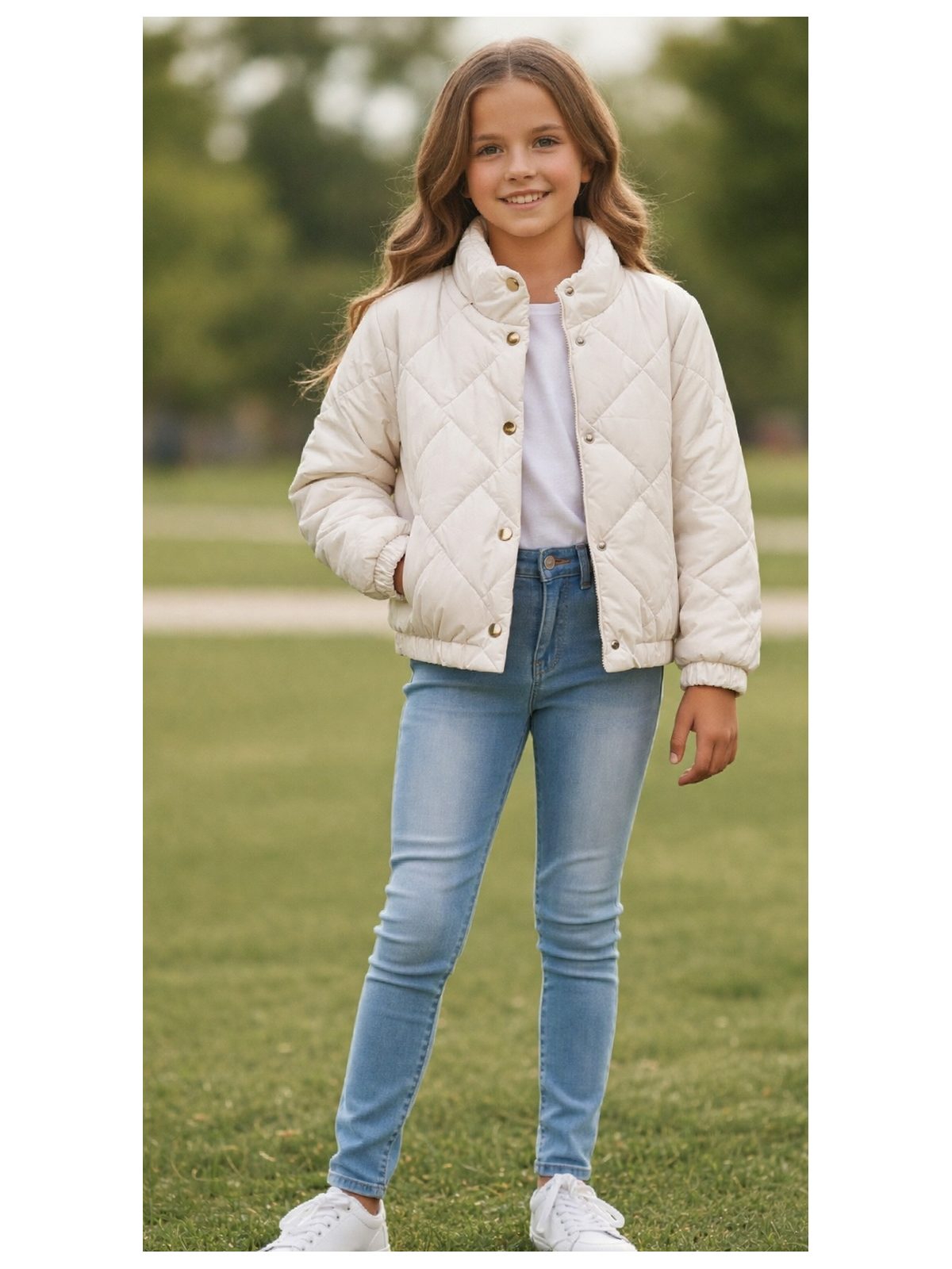 Dievčenská jarná bunda prešívaná 4 farby