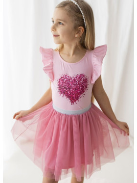 Dievčenské tričko s potlačou srdiečka