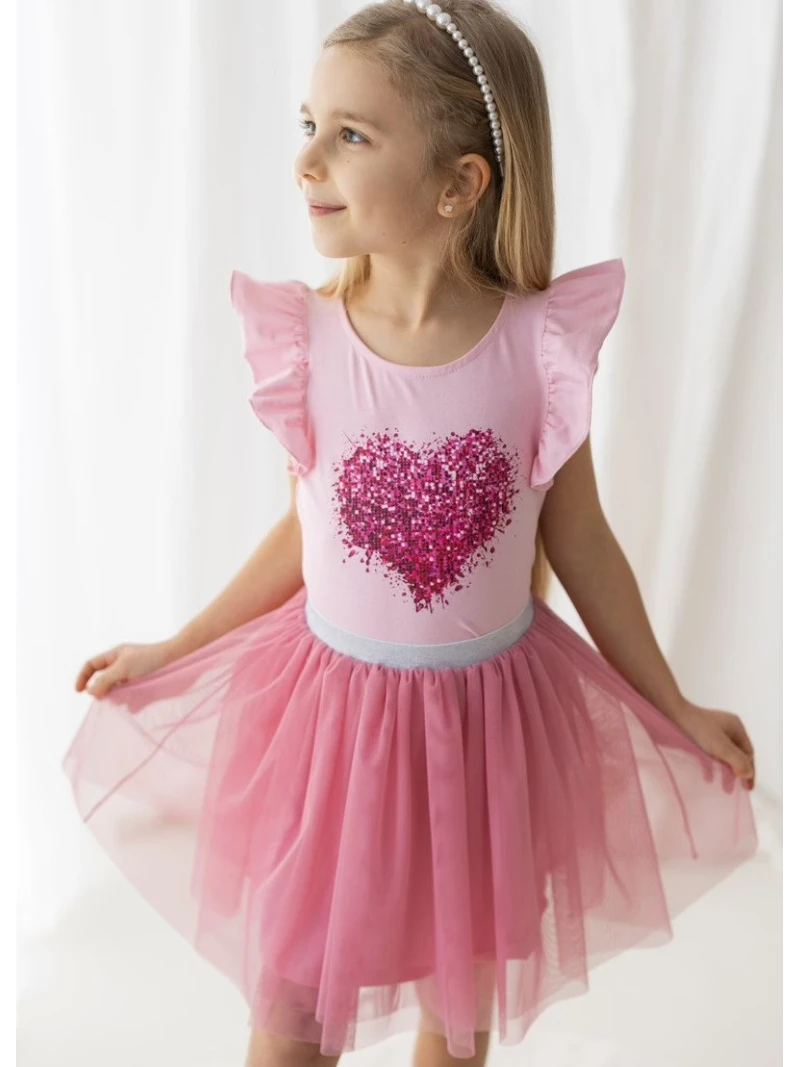 Dievčenské tričko s potlačou srdiečka