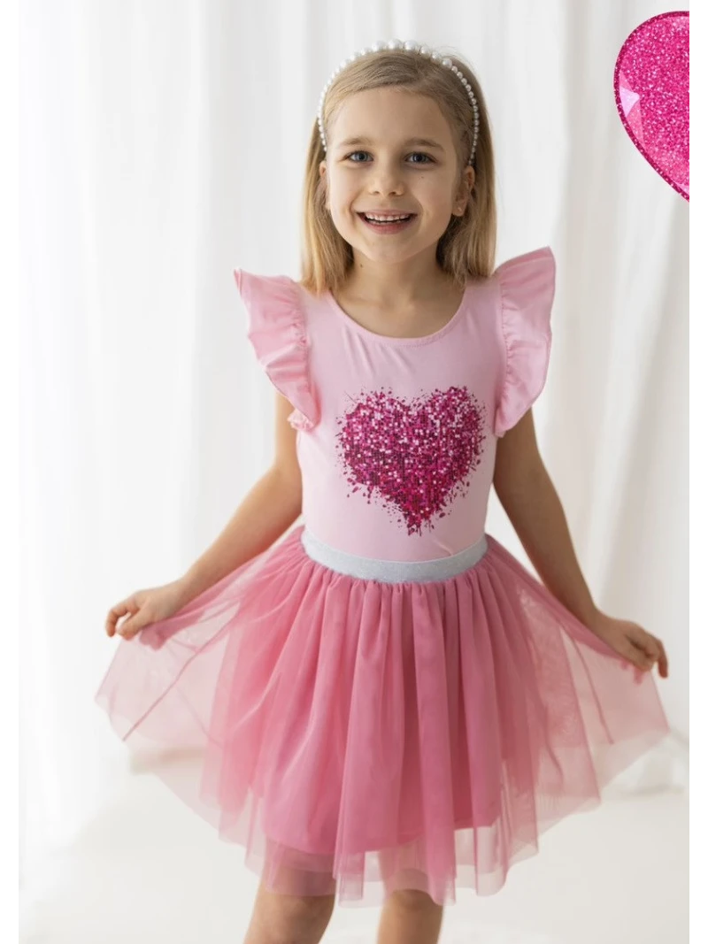 Dievčenské tričko s potlačou srdiečka