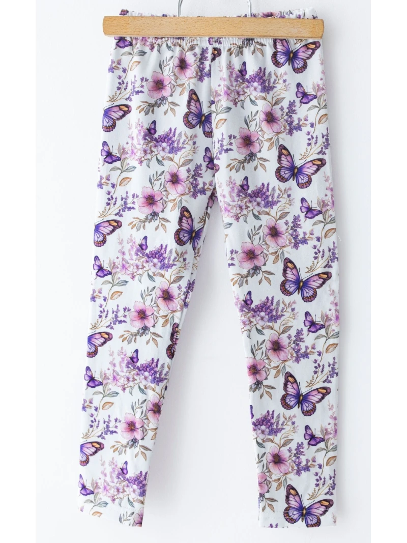 Dievčenské legíny s motýľmi