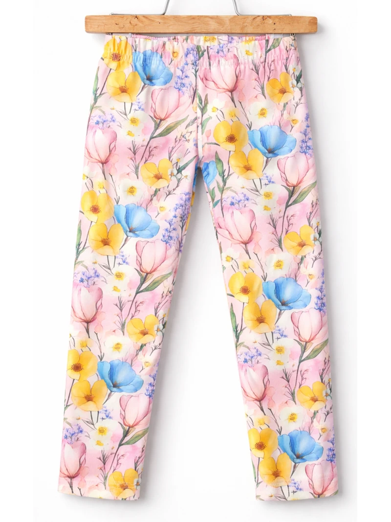 Dievčenské legíny kvetované