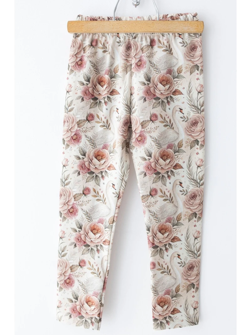 Dievčenské legíny potlač Labute