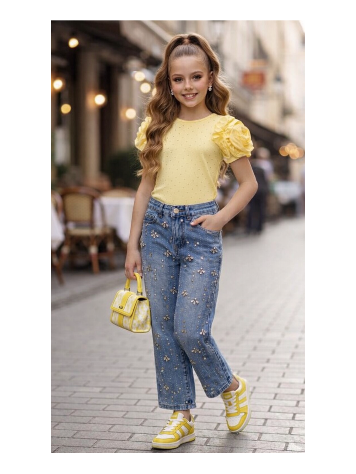 Dievčenské tričko so zirkónmi