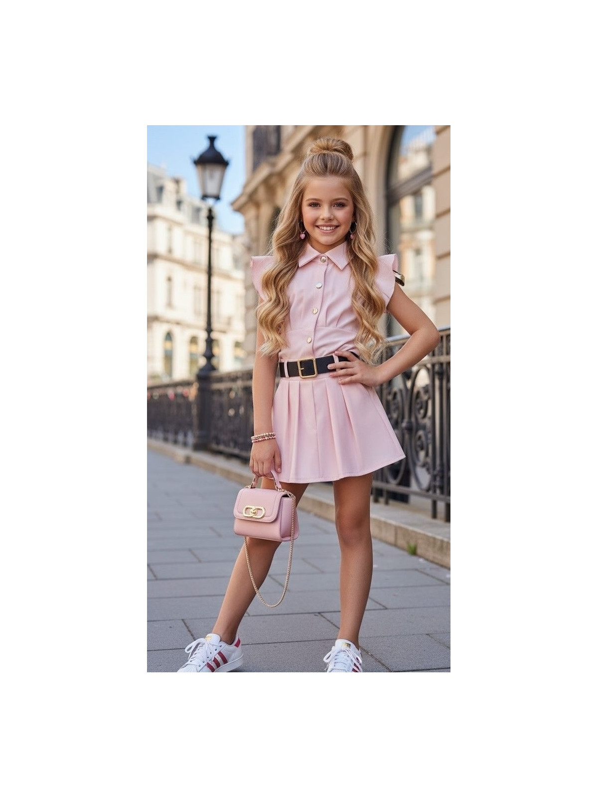 Dievčenský komplet košeľa a sukňa