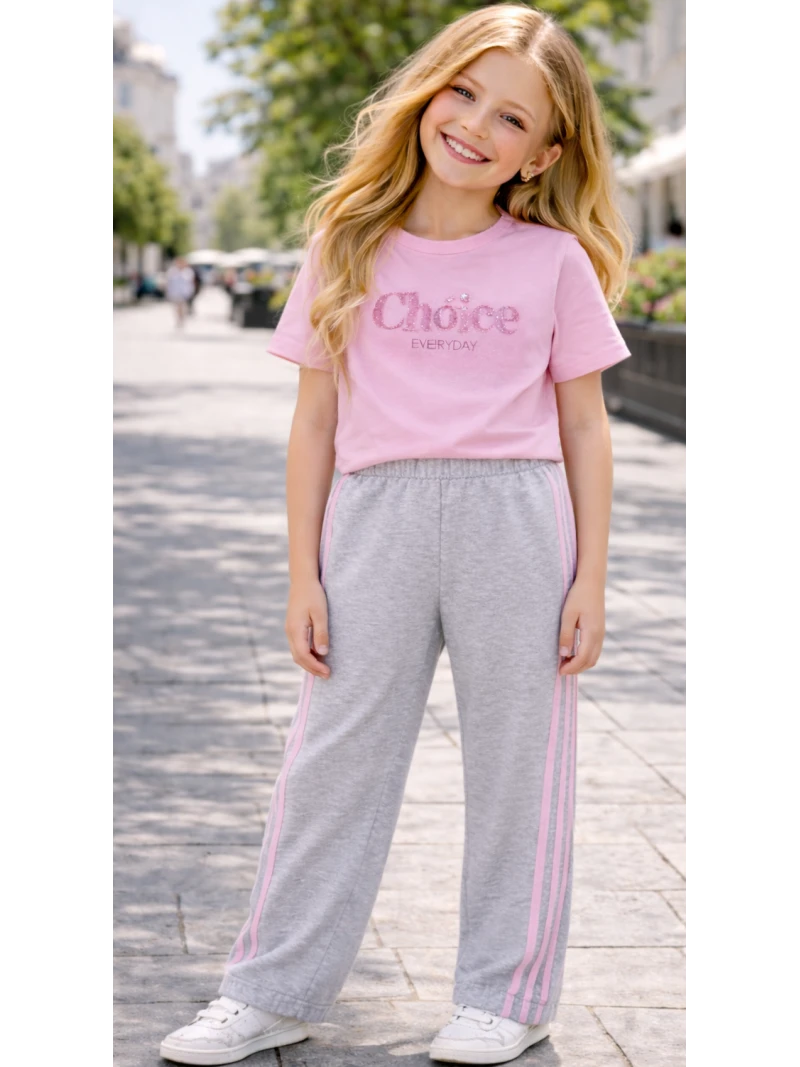 Dievčenské široké tepláky