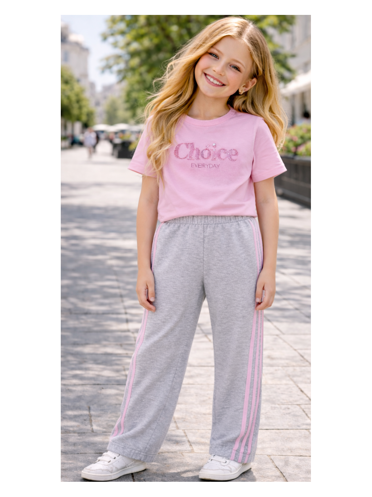 Dievčenské široké tepláky