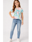 Dievčenská blúzka s kvetinovou potlačou
