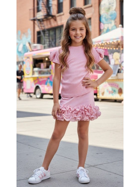 Dievčenská sukňa s volánmi 2 farby