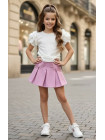 Dievčenské sukňokraťasy s čipkou 2 farby