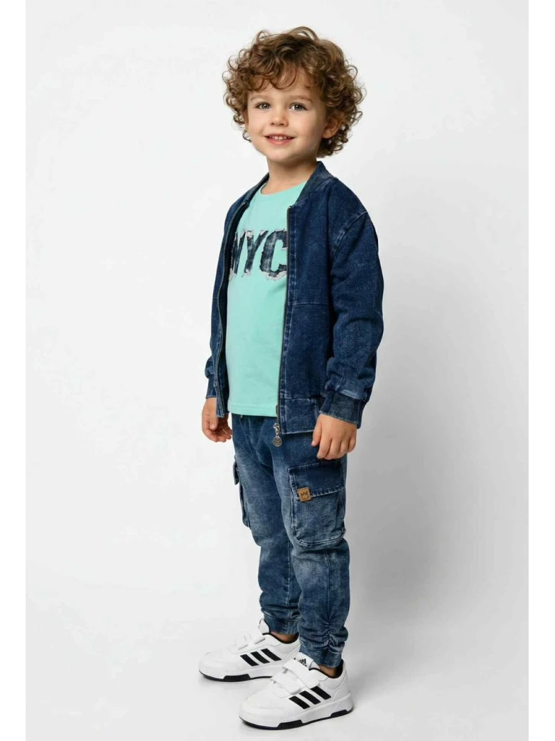 Chlapčenské tepláky rifľového vzhľadu batik