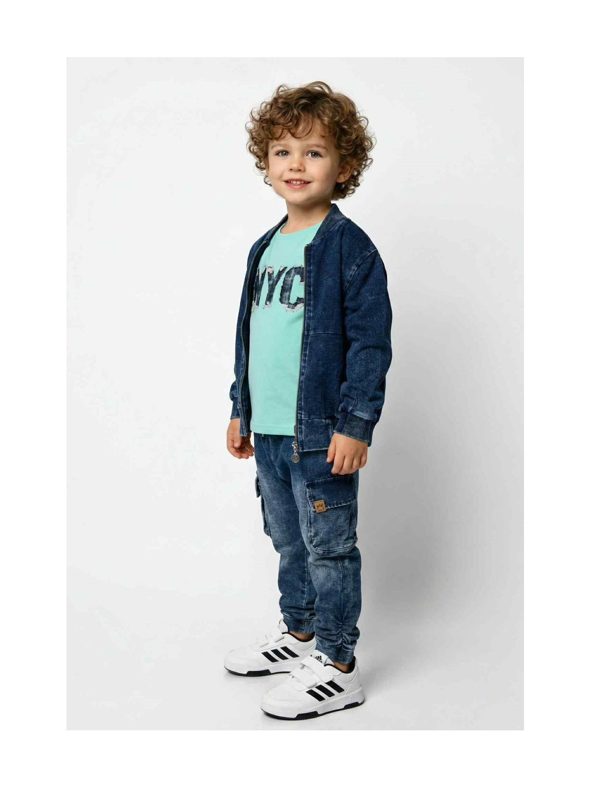 Chlapčenské tepláky rifľového vzhľadu batik