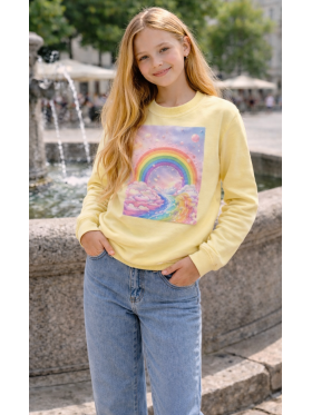 Dievčenská mikina s potlačou a zirkónmi