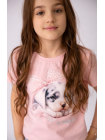 Dievčenské tričko s potlačou a zirkónmi Malami