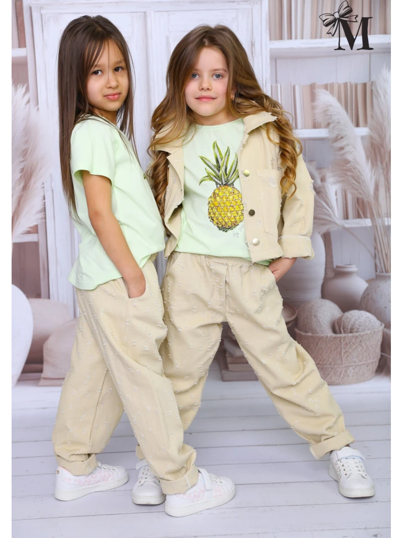 Dievčenské tričko s potlačou a zirkónmi Malami