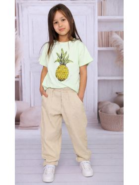 Dievčenské tričko s potlačou a zirkónmi Malami