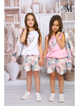 Dievčenské tričko s potlačou a zirkónmi Malami