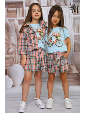 Dievčenské tričko s potlačou a zirkónmi Malami