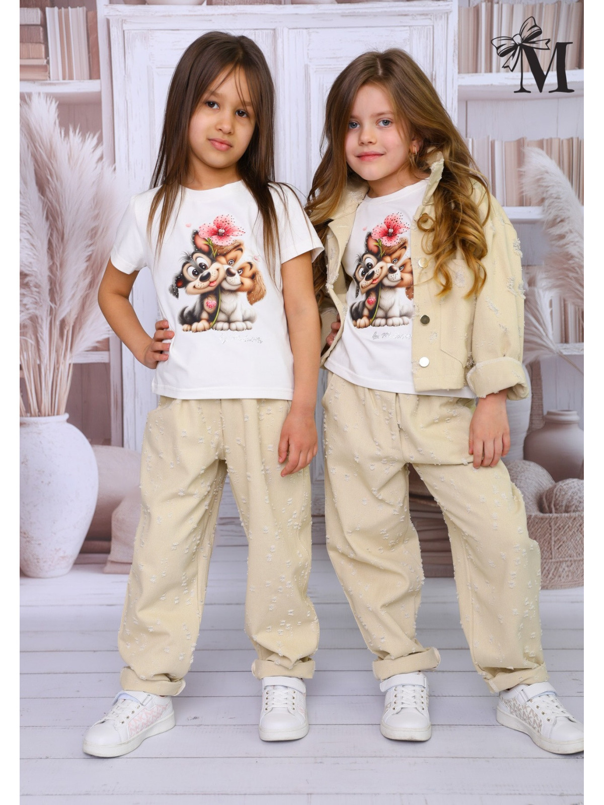 Dievčenské tričko s potlačou a zirkónmi Malami