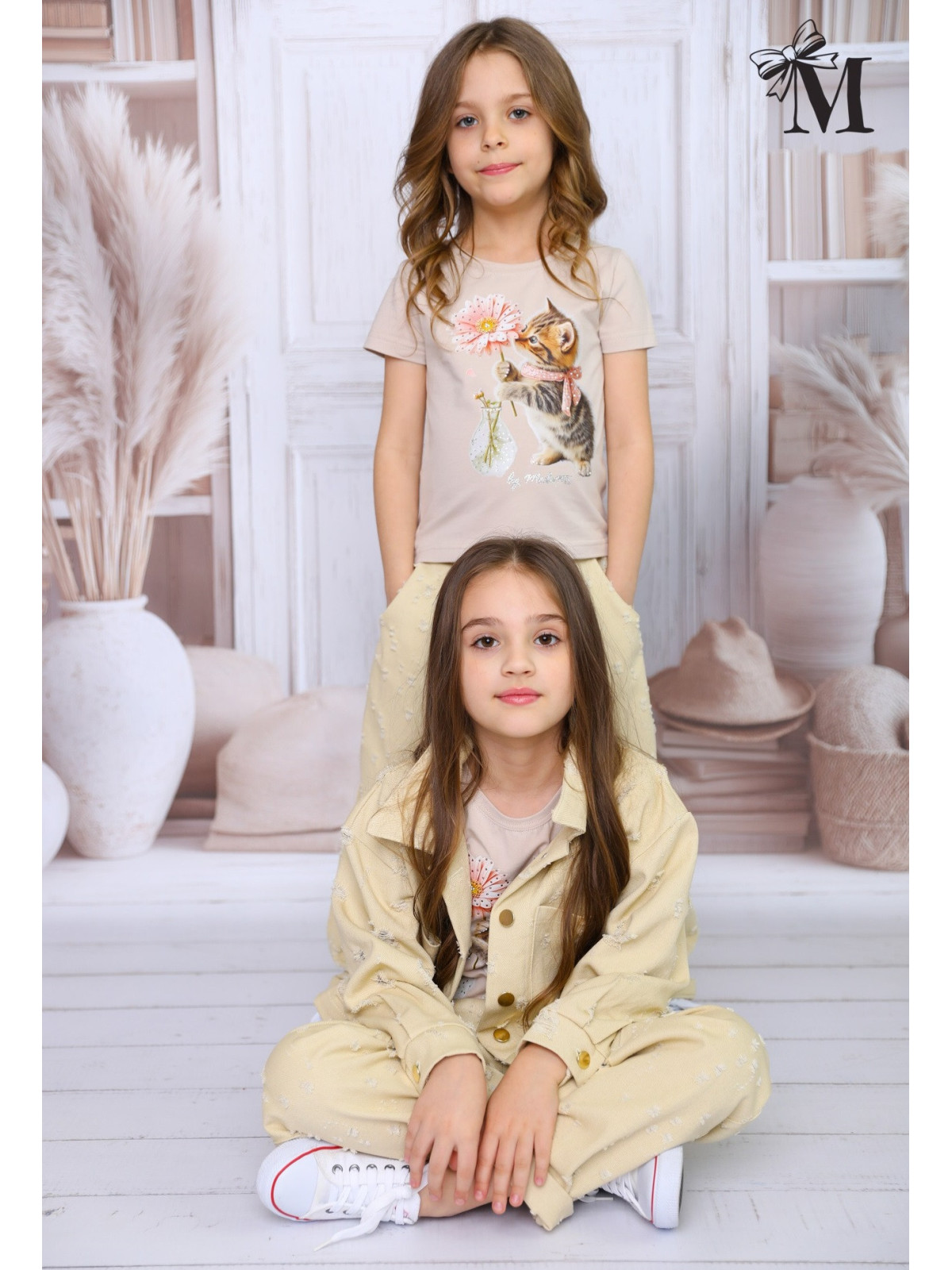 Dievčenské tričko s potlačou a zirkónmi Malami