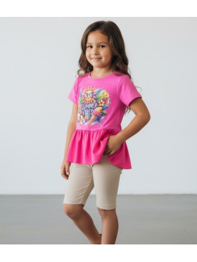 Dievčenské tričko s potlačou a zirkónmi Malami