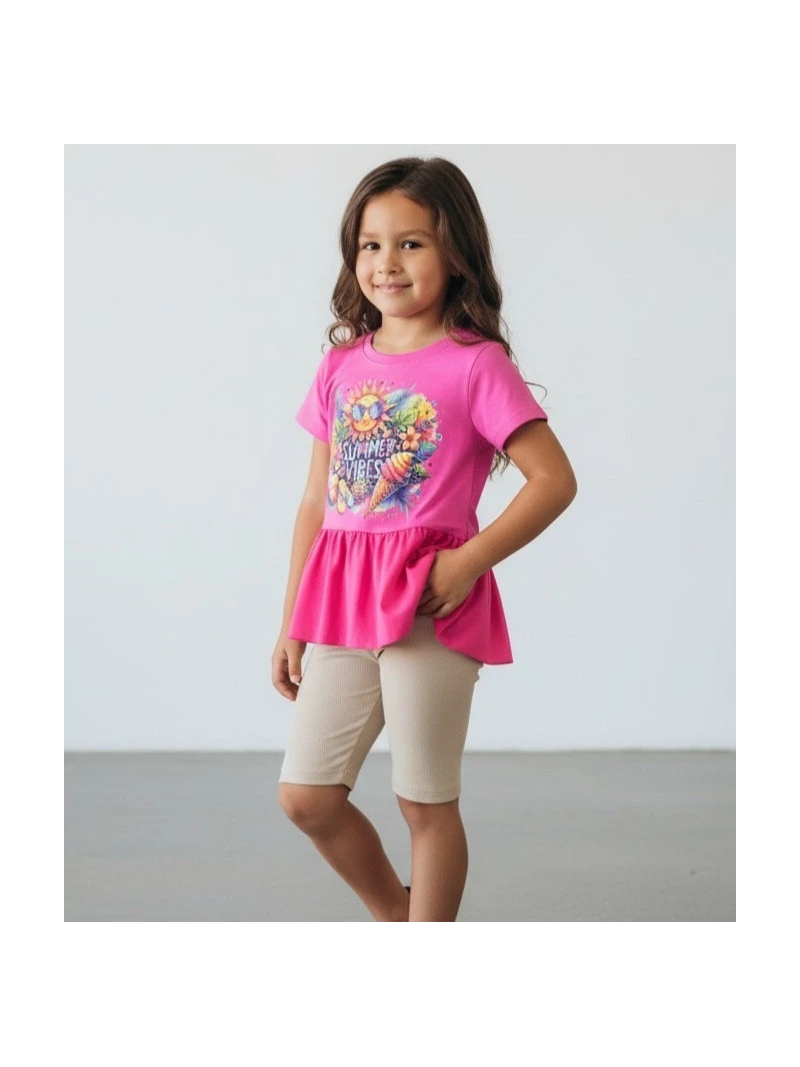 Dievčenské tričko s potlačou a zirkónmi Malami