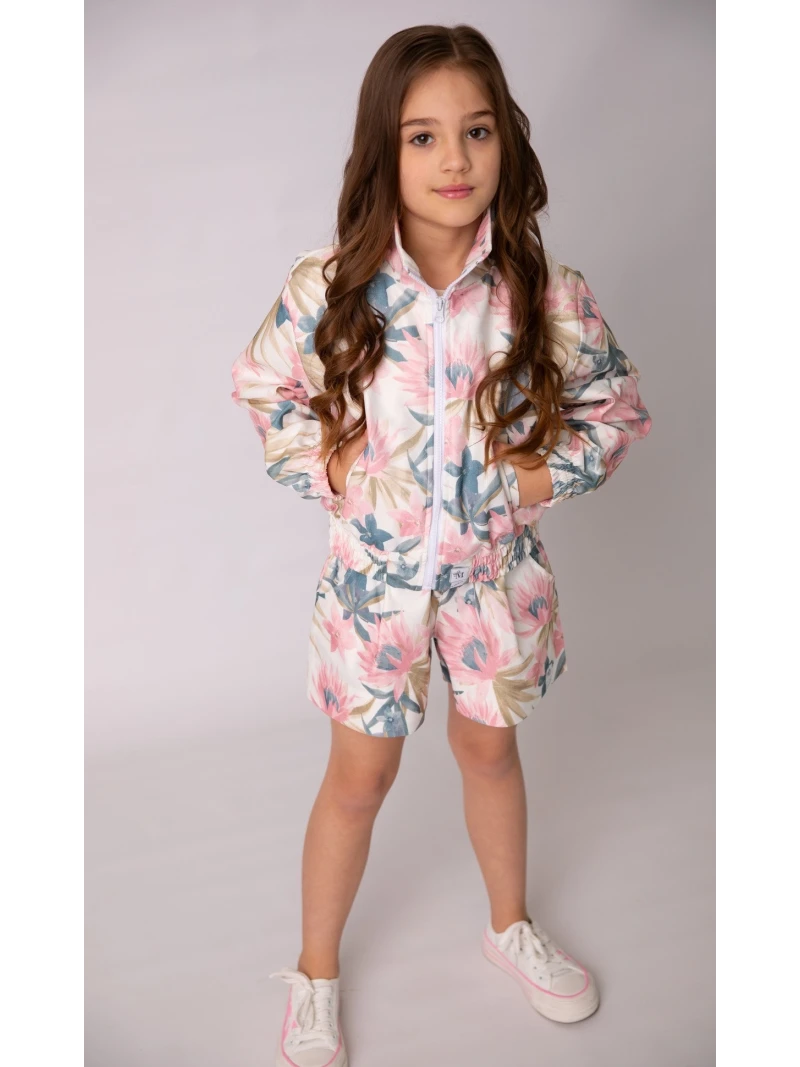 Dievčenské kraťasy s kvetinovou potlačou Malami