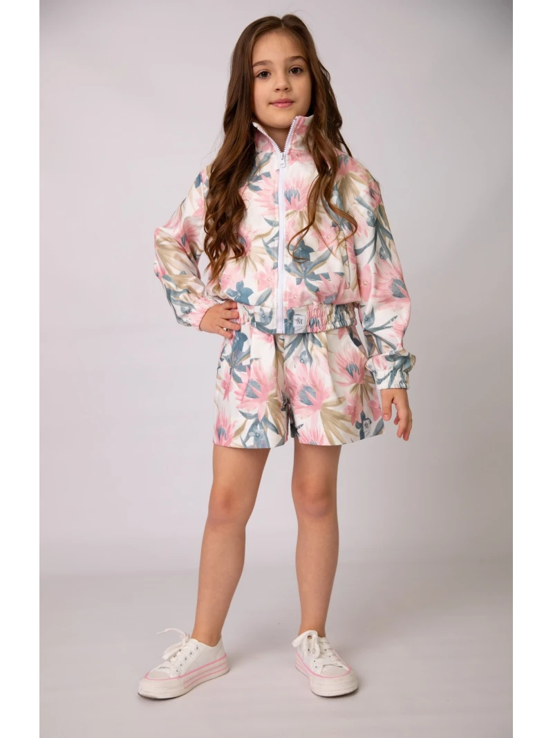 Dievčenské kraťasy s kvetinovou potlačou Malami