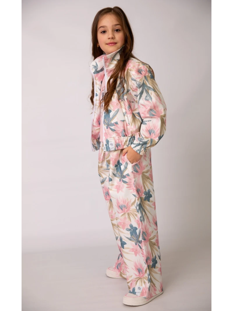 Dievčenské nohavice s kvetinovou potlačou Malami