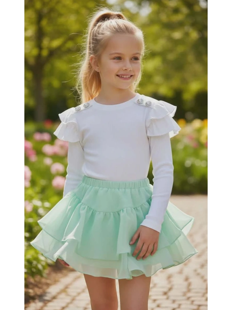 Dievčenská volánová sukňa 2 farby